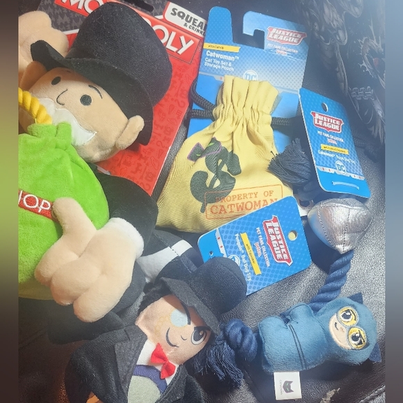 Other - Dog/Cat toys lot mixed Monopoly/Batman